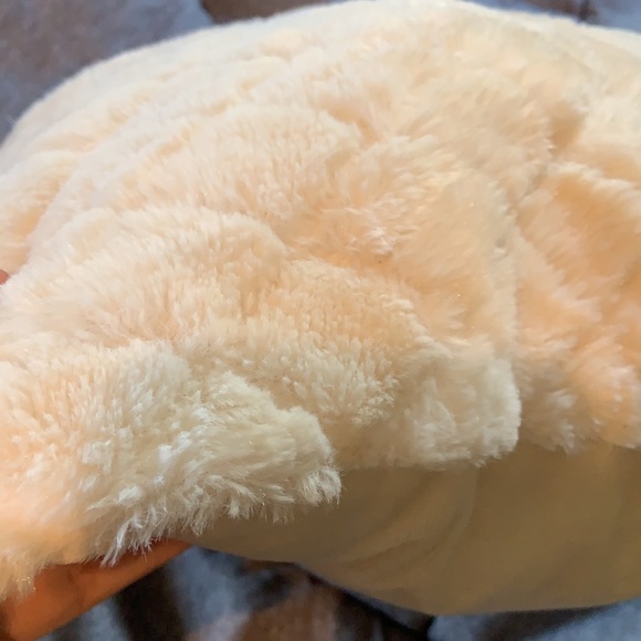 Large Furry Decorative Throw Pillow - Picture 5 of 5